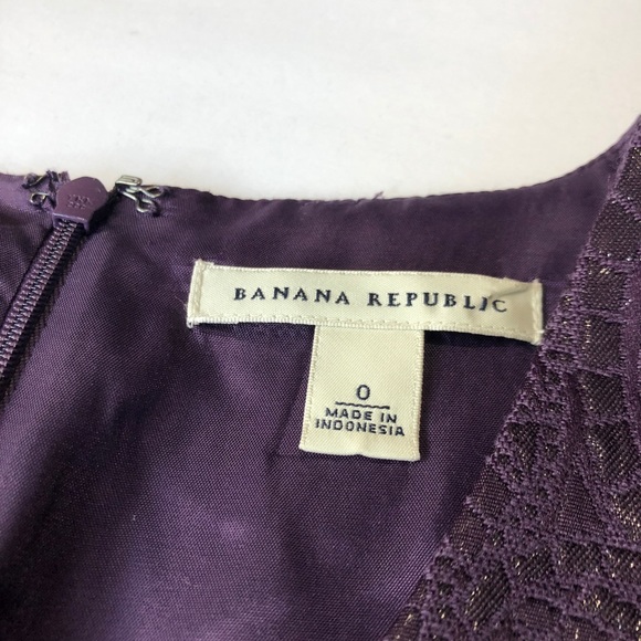 Banana Republic Dress Purple Cocktail Cap Sleeve - Picture 5 of 8